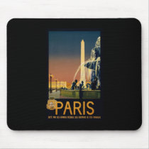 Paris travel poster for French railway networks Mousepads