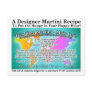 Paris, Tres Chic World Tour Martini Recipe Card Postcards
