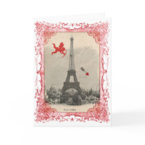 Paris Vintage Cupid Valentine Card
