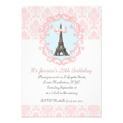 Paris Vintage Custom Invite
