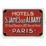 Paris Vintage Travel Luggage Label cards