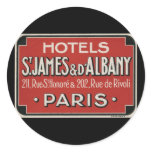 Paris Vintage Travel Luggage Label stickers
