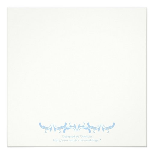 Paris wedding blue Eiffel Tower ivory invitation