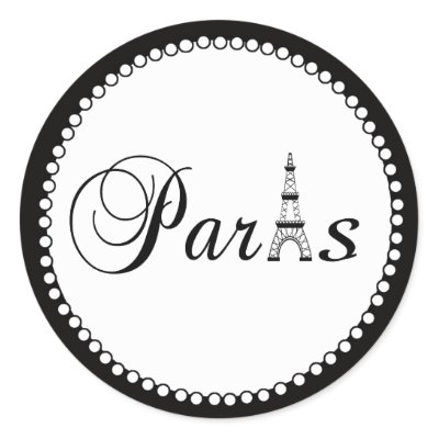 Paris Wedding Favour Cake Box Stickers by WeddingCentre