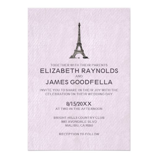 Paris Wedding Invitations