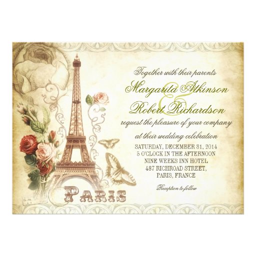 PARIS wedding invitations