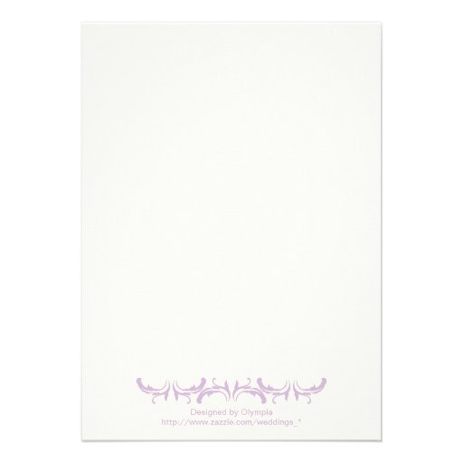 Paris wedding purple Eiffel Tower ivory invitation