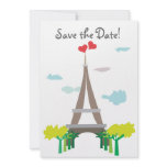 Paris Wedding Save the Wedding Date Cards Custom Invitations