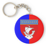 Paris With Shield, France Keychain