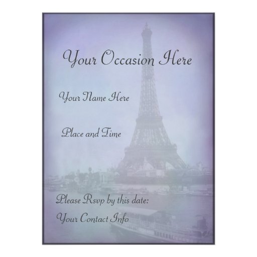 Paris World's Fair French Postcard Invites