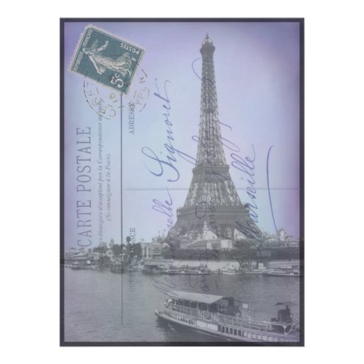 Paris World's Fair French Postcard Invites