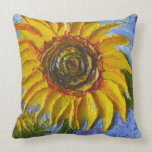 Paris' Yellow Sunflower Throw Pillow