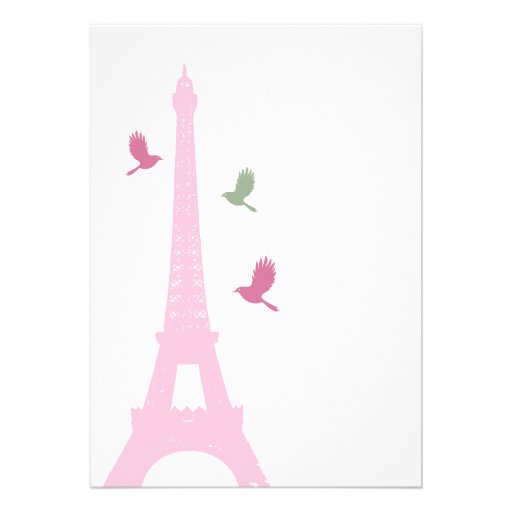 Parisian Birthday Invitation (white)