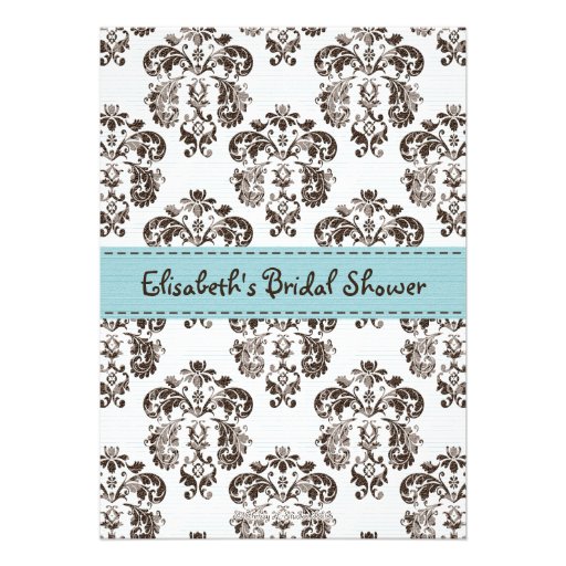 Parisian Blue Bridal Shower Invitations