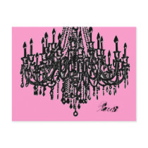 Parisian Chandelier Postcard