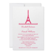 Parisian Chic Wedding Invite, Pink