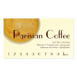 Parisian Coffee Drink Loyalty / Punch Card Business Card Template