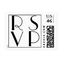 Parisian Deco Wedding RSVP Stamps