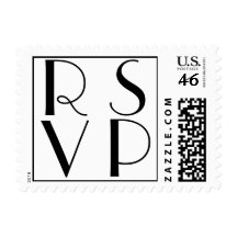 Parisian Deco Wedding RSVP Stamps