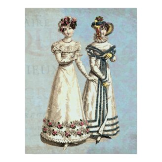 Parisian Dresses of the Biedermeier Period Poster