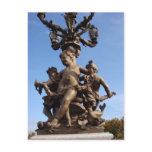 Parisian Lamp Post Nymphs Post Card