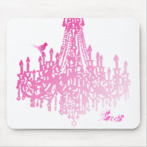 Parisian Pink Chandelier Mousepad