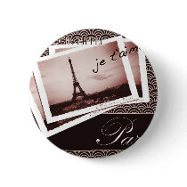 Parisian Postcards Button
