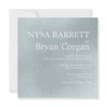 Parisian - sky blue striped wedding invitation