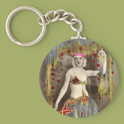 Parisienne Casino Dancer 3 Keychains Zazzle_keychain Parisienne Casino Dancer 3 Keychains Zazzle_keychain