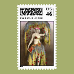 Parisienne Casino Dancer 3 Postage Stamp