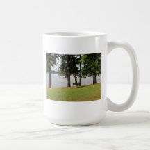 Park Bench at Lake Meridian Mug