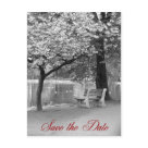 postcard - Park Bench Save the Date is a perfect way to invite your guests to your wedding or event.