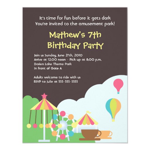 Park Birthday Invitation