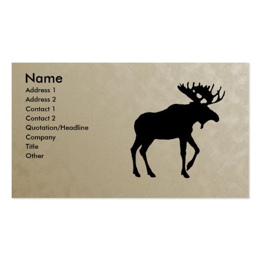 Park City Moose Business Cards (front side)
