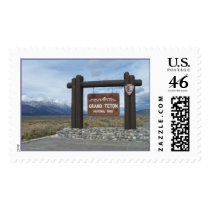 Park Entrance to Grand Teton postage