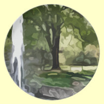 park fountain painting plates