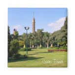 Park in center of Cairo with view on Cairo tower Refrigerator Magnets