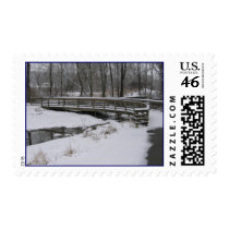 Park in winter postage