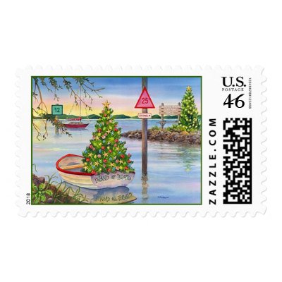 Park N Lights Postage by BarbaraBayerArt