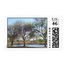 Park Scene Postage Stamp