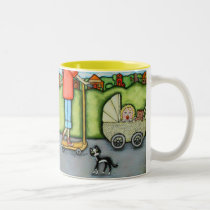 Park Walk With Cat, Dogs & Baby Mug