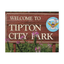 Park Welcome Sign Postcard