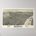 Parkersburg W. Virginia 1899 Antique Panoramic Map posters