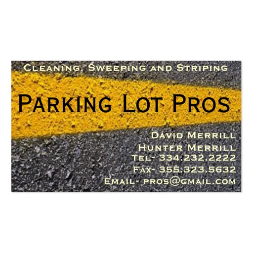 Parking lot striping business card Zazzle