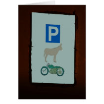Parking Sign at TransPecos Guitars - Alpine, TX Greeting Card