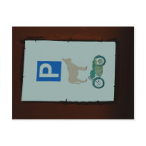 Parking Sign at TransPecos Guitars - Alpine, TX Post Cards