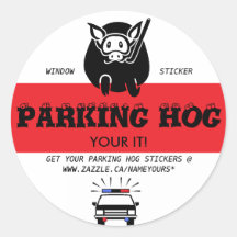 PARKING SPACE HOG STICKERS