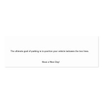 Parking Ticket Business Card Template