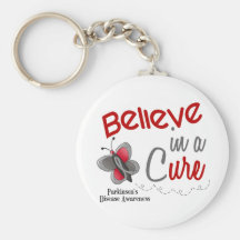 Parkinson’s Disease Butterfly 2 Believe In A Cure Key Chains