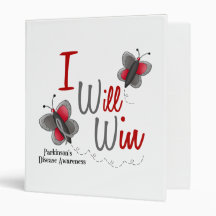 Parkinson’s Disease Butterfly 2 I Will Win 3 Ring Binders